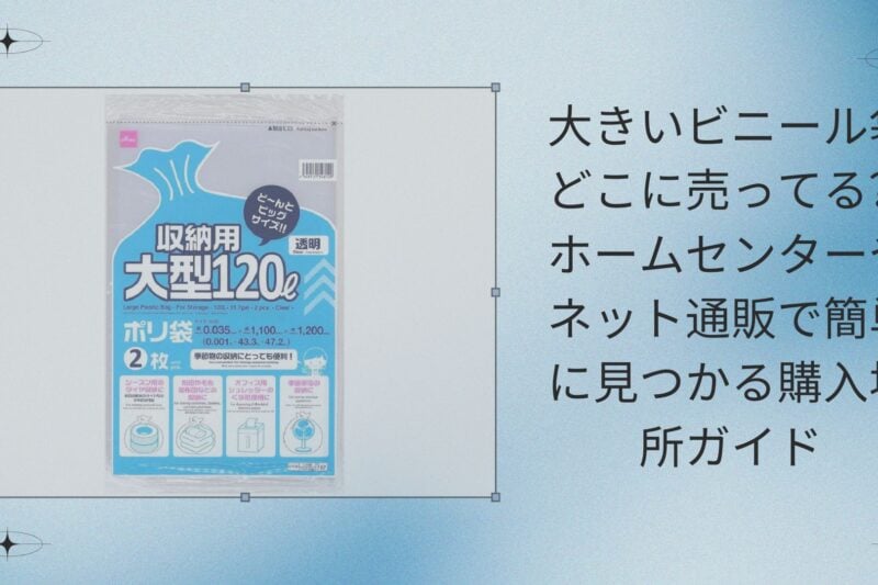 大きいビニール袋どこに売ってる？ホームセンターやネット通販で簡単に見つかる購入場所ガイド